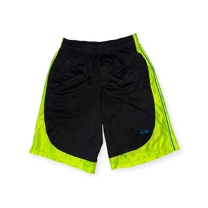 Boys' Black and Neon Green Athletic Shorts - Picture 1 of 3