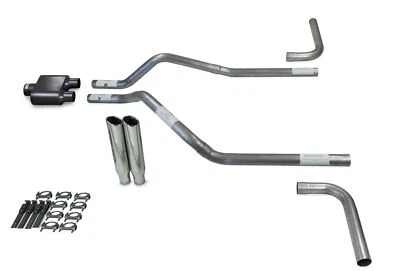 GMC Jimmy 00-04 2.5" Dual Exhaust Kits 1 Chamber Clamp on Tips Side Exit Foto 1 de 4