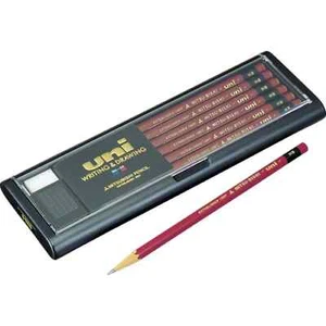 Mitsubishi Pencil Uni Art Wooden Pencil Drawing 1 dozen Pencil hardness Japan - Picture 1 of 3