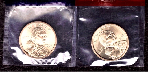 2006 P+D UNCIRCULATED NATIVE AMERICAN / SACAGAWEA DOLLAR IN MINT CELLO (2 COINS) Cover