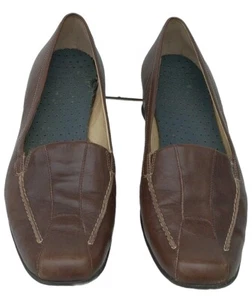 ZAPATOS SIN CORDONES DE CUERO CON TACÓN DE CUÑA MARRÓN K BY CLARKS TALLA UK 8 EU 41 AJUSTE ANCHO - Imagen 1 de 22