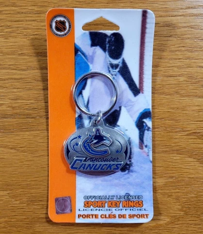 VANCOUVER CANUCKS Hockey Team Metal NHL Key Tag Key Ring Keychain - BRAND NEW Cover