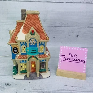 2019 Holiday Time Vintage Victorian COFFEE SHOPPE CAFETERIA LightUp Ceramic Shop - Picture 1 of 9