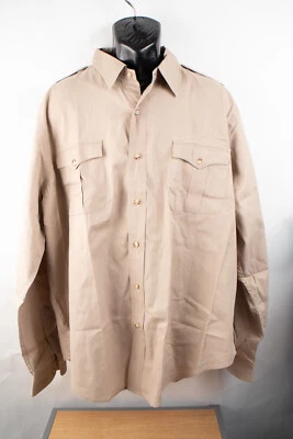 Camisa de hombre American Living 2XL con botones manga larga bronceada doble bolsillo Foto 1 de 4