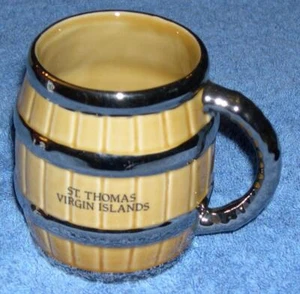 WADE CERAMICS - St. Thomas Virgin Islands Barrel Mug / Tasse, Made in Ireland - Bild 1 von 1