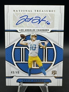 2021 Panini National Treasures Justing Herbert 49/49 Gold Signatures #S-JH - Picture 1 of 3