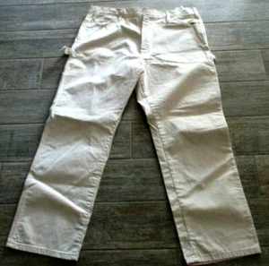 Dickies Natural Beige Painter's Pants Relaxed Fit Straight Leg Pants Size 40x30 - Picture 1 of 3