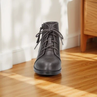 Easy Street Mujer Tacones Bloque Cremallera Becker Botines Zapatos Gris Talla 6M Nuevo en Caja Foto 1 de 3