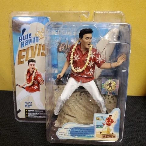 Elvis Presley Blue Hawaii 1961 McFarlane Toys 2006 “The King” Sealed Cover