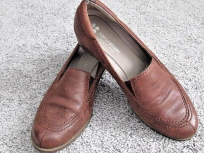 Womens Naturalizer Harker Slip On Shoes Brown Leather Loafers Size 8M Comfort - Image 1 of 4