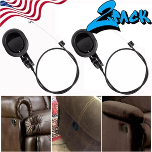 2PC Sofa Recliner Release Pull Handle Replacement Chair Couch Cable Lever Switch - Picture 1 of 14