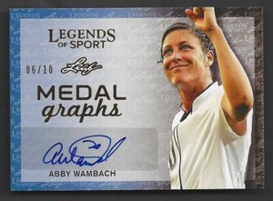 2015 Leaf Legends Of Sport Abby Wambach Medal Graphs Auto #06/10