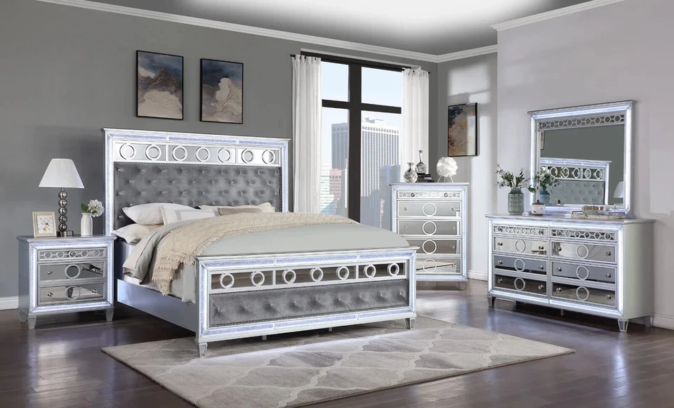 Chelsea LED  Contemporary King Bedroom Set total 6 piece - Image 1 of 1