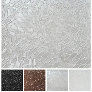 Tessuto Ecopelle Finta Pelle Tappezzeria Rivestimento Divano Foglie Lucide 50CM - Imagen 1 de 6