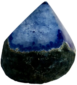 ACHATSPITZE AMETHYST DRUSE KRISTALL EDELSTEIN ACHAT GEODE BERGKRISTALL QUARZ - Bild 1 von 3