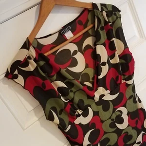 VIXEN Womens Sleeveless Boho Tribal Print 70's Tank Top size XL  EE-3 - Picture 1 of 7