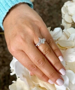14K Rose Gold Asscher Round Pear Cut Natural Diamond Engagement Ring 2.20ctw - Picture 1 of 9