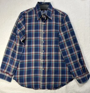 Pendleton Mens Size M Blue Long Sleeve Wool Made in USA Button Down Shirt (S6) - Picture 1 of 10