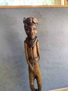 handgeschnitzte afrikanische Statue Holz Mann 21 Zoll groß - Bild 1 von 10