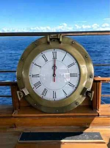 Reloj de ojo de buey de latón, reloj de ojo de buey para hogar y decoración - Imagen 1 de 7