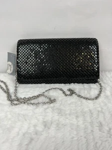 Jessica McClintock Metal Mesh Roll Evening Bag Clutch Purse (4.5" x 7.5" x 2", S - Picture 1 of 8