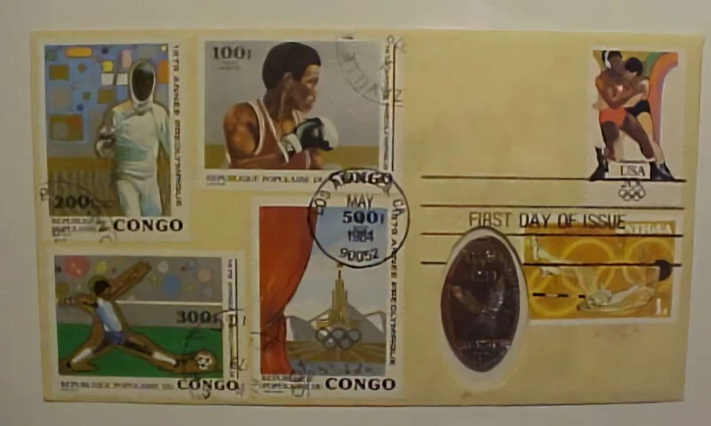 CONGO US MIXED FDC 1984 WITH METAL - Image 1 of 1