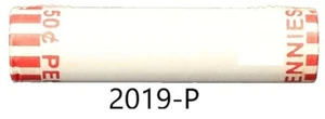 2019-P BU Unopened Bank Wrapped Lincoln Cent Roll - Picture 1 of 1