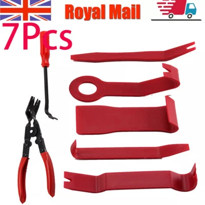 Car Trim Removal Pry Tool Set Molding Panel Door Dash Interior Clip Kit - Image 1 of 4