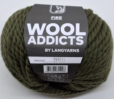 (179,50 €/kg): 100 g LangYarns Wooladdicts FIRE für Megamaschen. Fb. 217 #7895 - Bild 1 von 4