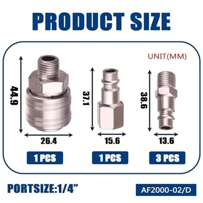 Industry Grade Compressed Air Moisture Separator Filter with Quick Connectors - Image 1 of 4