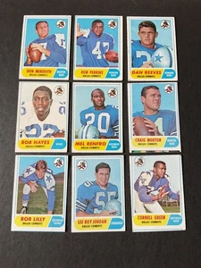 1968 TOPPS FOOTBALL DALLAS COWBOYS TEAM SET WITH (9) CARDS TOTAL - Picture 1 of 11