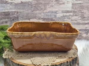 ANTIQUE Brush McCoy Brown Drip Glaze #39 Planter 1950's USA 9.5" x 6.5" x 3.5" - Picture 1 of 10
