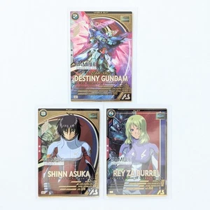 SAMPLE SET Destiny Gundam +Shin Seed Arsenal Base Mobile Suit Bandai Arcade Card - Picture 1 of 2