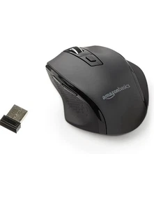 Amazon Basics Computer Mouse Wireless, Ergonomic, 2.4 GHz Optical, DPI Adjustabl - Picture 1 of 6