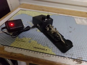 MFJ-557, CODE OSCILLATOR, WITH TELEGRAPH KEY WITH DC POWER SUPPLY USED WORKING - Picture 1 of 6