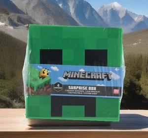 Minecraft SURPRISE BOX 4 SURPRISES NEW Rare Chicken Jockey Creeper Dennis Fun!! - Picture 1 of 7