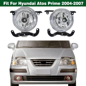 Pair Front Bumper Fog Lights Driving Lamp Clear For Hyundai Atos Prime 2004-2007 - Picture 1 of 16