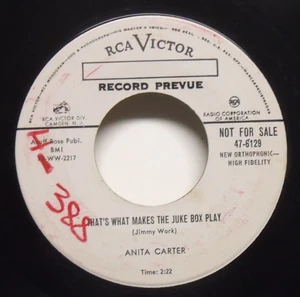 Anita Carter - That's What Makles The Juke Box Play - 1955 Country Promo 45 - Bild 1 von 2