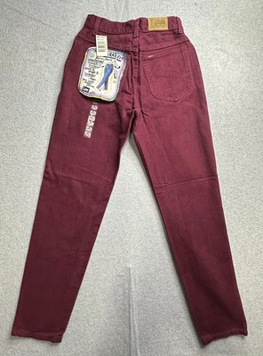 Pantalones de mezclilla Lee vintage para mujer 9 rojos medianos calce regular pierna cónica cintura alta EE. UU. AÑOS 90 Foto 1 de 4