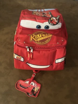 VTG Disney Pixar Cars Lightning McQueen Kids 3D Rolling Suitcase/Overnight  Bag - Image 1 of 4