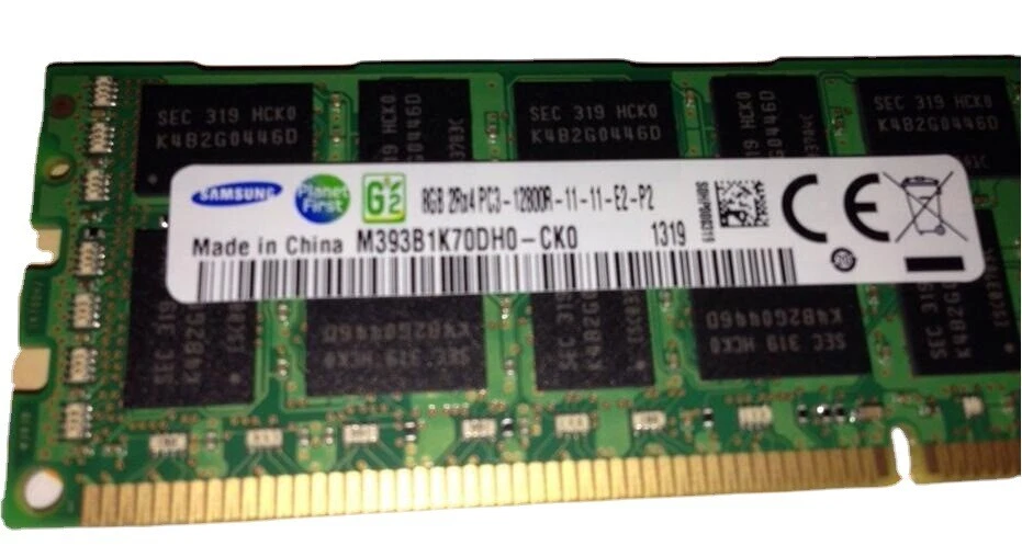 Suitable for server memory 8GB 2Rx4 PC3-12800R M393B1K70DH0-CK0 DDR3 1600 - Image 1 of 4