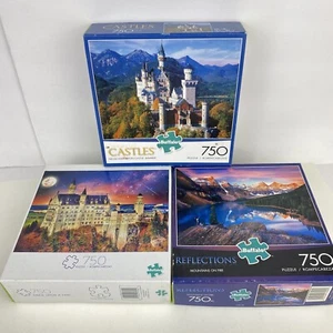 Buffalo Majestic Castles Mountains 750 Piece Jigsaw Puzzle Neuschwanstein - Picture 1 of 5