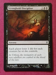 Magic The Gathering CONSPIRACY STRONGHOLD DISCIPLINE black card MTG - Picture 1 of 2