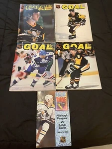 13 vintage Pittsburgh Penguins game program 1986-2001 NHL Goal magazines Lemieux - Picture 1 of 20