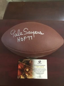 Chicago Bears Great GALE SAYERS Signed NFL Wilson Football Coa - Picture 1 of 3