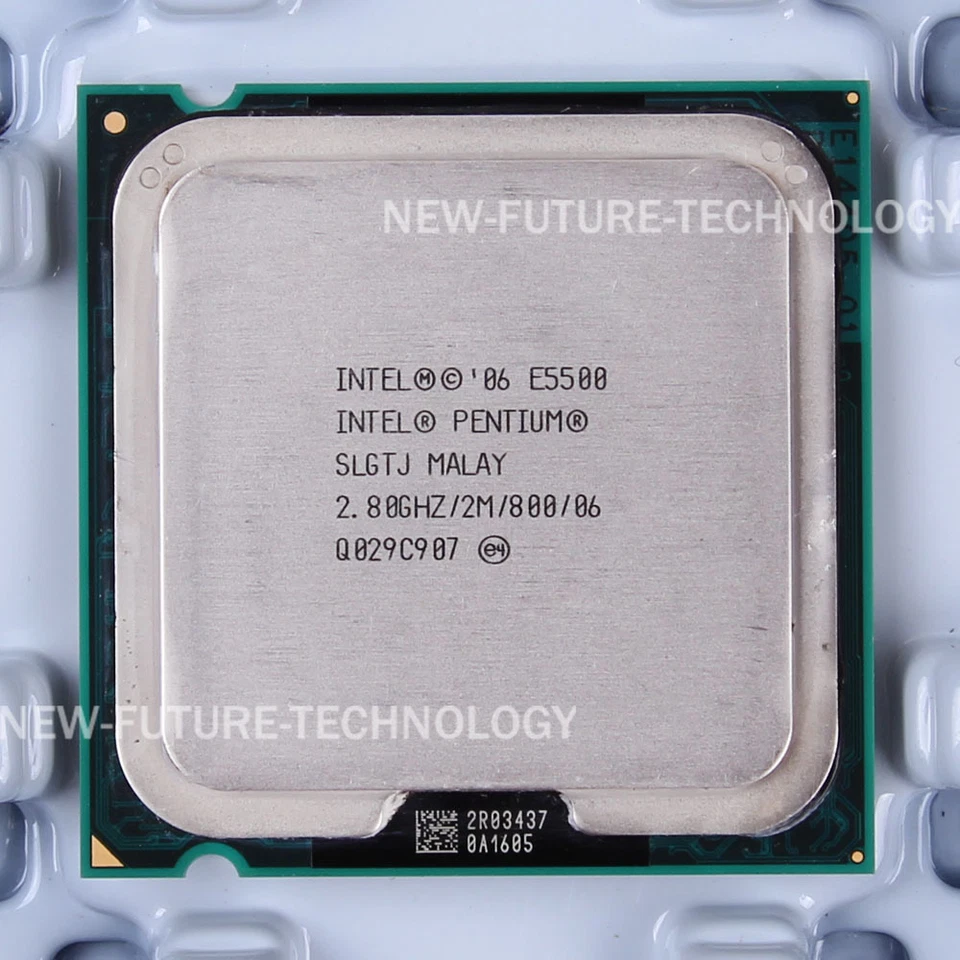 Intel Pentium Dual-Core E5500 SLGTJ Processor 2.8 GHz LGA 775 CPU 800MHz 65W - Image 1 of 2