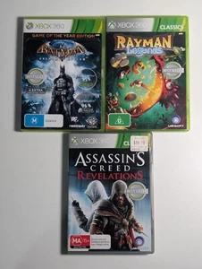 Xbox 360 Game Lot (3) - Batman Arkham GOTY, Rayman Legends, Assassin's Creed - Picture 1 of 1