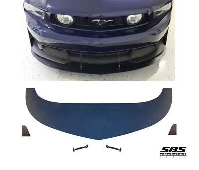FRONT SPLITTER+2 WINGLETS+2 SUPPORT RODS for 10-12 Mustang Boss 302,C/S valance - Image 1 of 4