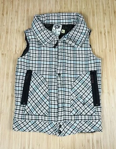 Volcom LUMBER JACKIE Sleeveless Zipper Jacket Vest Snowboard ~ Women's L / Plaid - Picture 1 of 18