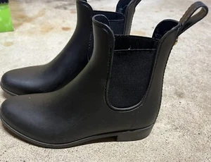 Sam Edelman Tinsley Women's Size 4 Shoes Black Chelsea Rain Ankle Boots - Picture 1 of 3